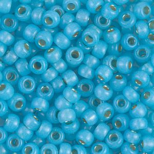 6-647 Dyed Aqua S/L Alabaster Miyuki Seed Bead