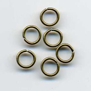 Antique Brass Plated Jump Rings 6mm (20 Per Pack)