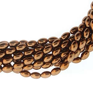 Antique Gold Rice Pearls 6x4mm (80 pcs)