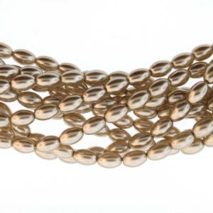 Champagne Rice Pearls 6x4mm (80 pcs)