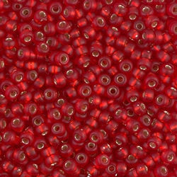 8-10F Matte S/L Flame Red Miyuki Seed Bead