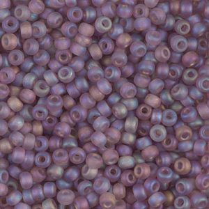 8-142FR Matte Tr Smoky Amethyst AB Miyuki Seed Bead