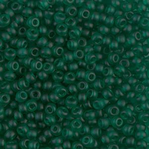 8-147F Matte Tr Emerald Miyuki Seed Bead