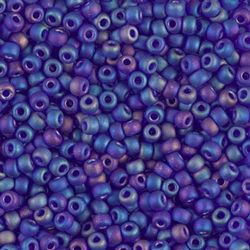8-151FR Matte Tr Cobalt AB Miyuki Seed Bead