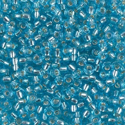 8-18 S/L Aqua Miyuki Seed Bead