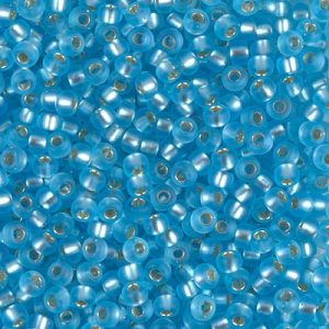 8-18F Matte S/L Aqua Miyuki Seed Bead