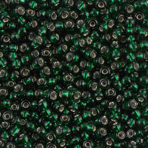 8-27 S/L Dk Emerald Miyuki Seed Bead