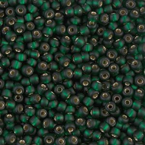 8-27F: Matte S/L Dk Emerald Miyuki Seed Bead