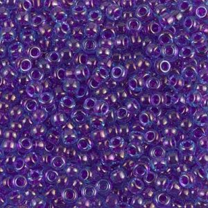 8-352: Fuchsia Lind Aqua Luster Miyuki Seed Bead