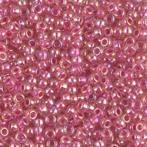 8-355 Hot Pink Lined Crystal AB Miyuki Seed Bead