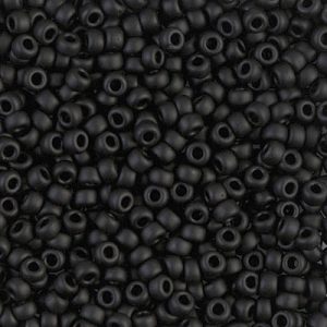 8-401F Matte Black Miyuki Seed Bead