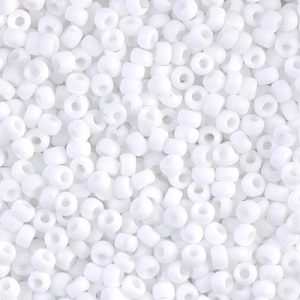 8-402F Matte White Miyuki Seed Bead
