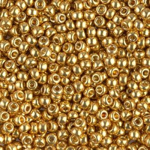 8-4202: Duracoat Galvanized Gold Miyuki Seed Bead