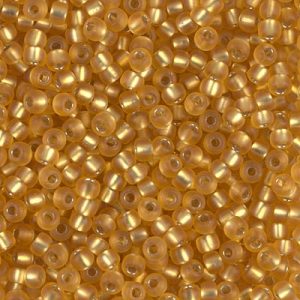 8-4F: Matte S/L Dk Gold Miyuki Seed Bead