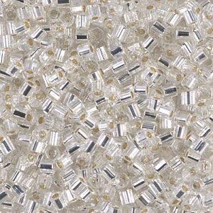 8C-1: 8/0 Cut Silverlined Crystal Miyuki Seed Bead