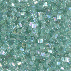 8C-2780: 8/0 Cut Sea Foam Lined Crystal AB Miyuki Seed Bead