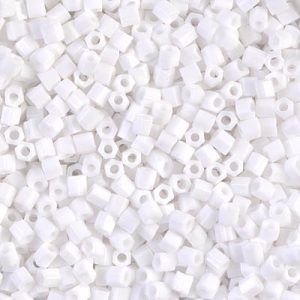 8C-402: 8/0 Cut White Miyuki Seed Bead