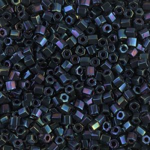 8C-452: 8/0 Cut Metallic Dark Blue Iris Miyuki Seed Bead