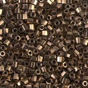 8C-457: 8/0 Cut Metallic Dark Bronze Miyuki Seed Bead