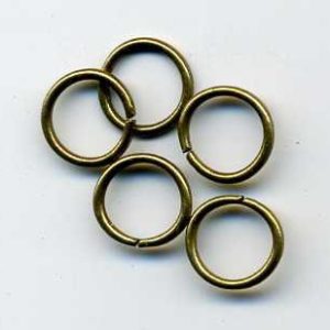 Antique Brass Plated Jump Rings 8mm (30 Per Pack)