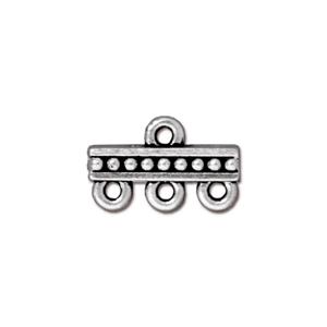 Multistrand 3 to 1 Connector Bar Silver Coated (1 per pack)