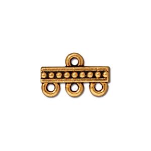 Multistrand 3 to 1 Connector Bar Gold Coated (1 per pack)
