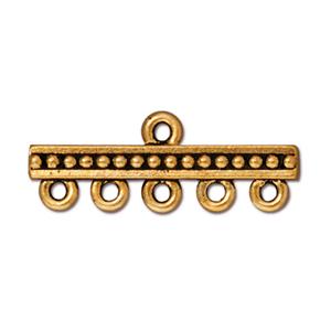 Multistrand 5 to 1 Connector Bar Gold Coated (1 per pack)