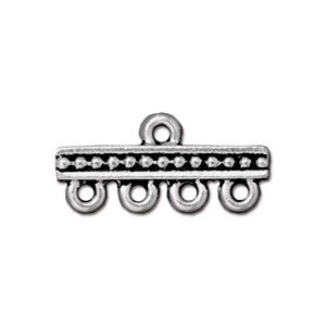 Multistrand 4 to 1 Connector Bar Silver Coated (1 per pack)