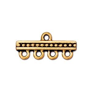 Multistrand 4 to 1 Connector Bar Gold Coated (1 per pack)