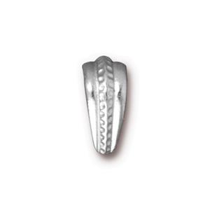 Pinch Bail Hammertone Large 11.25x14mm Silver Coated (x1 piece)