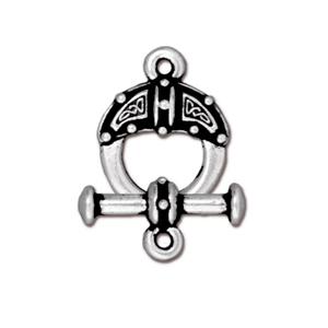 Toggle Clasp Celtic Small Silver 8mm (1 set)