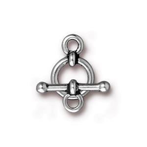 Toggle Clasp 1/2 inch Anna Small Silver (1 set)