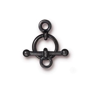 Toggle Clasp 1/2 inch Anna Small Black (1 set)