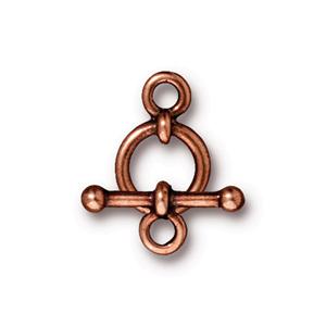 Toggle Clasp 3/8 inch Anna Small Copper (1 set)