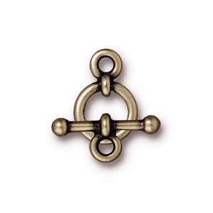 Toggle Clasp 1/2 inch Anna Small Bronze (1 set)