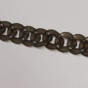 Acrylic Chain Ring 17x16mm - Dark Grey (20 pieces)