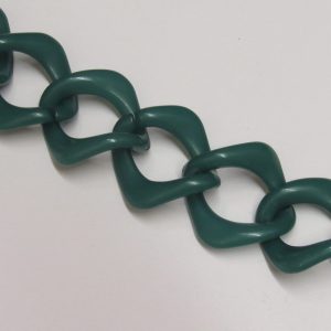 Acrylic Chain Ring 32x31mm - Green (8 pieces)