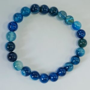 G6. Blue Agate Elasticated Bracelet (1 piece)