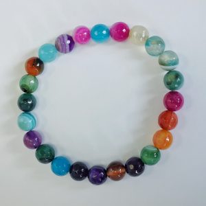 G6. Mixed Agate Elasticated Bracelet (1 piece)