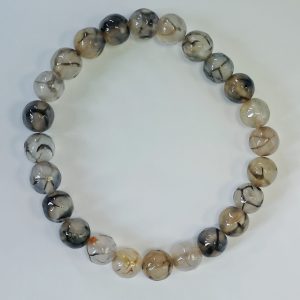 G6. Spider Agate Elasticated Bracelet (1 piece)