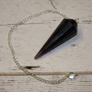 C2. Amethyst Point Pendulum with Clear Quartz Bead