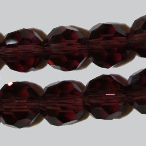 Faceted Glass Round Amethyst 4mm