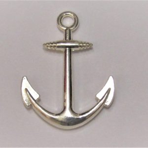 Anchor Drop Pendant 32x25mm Silver Plated (1 piece)