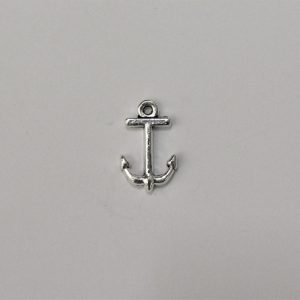 Anchor Drop Charm Small 17mm Silver Plated (1 piece)