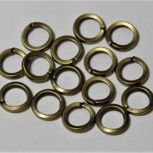 Antique Brass Plated Jump Rings Flat 7mm (20 per pack)