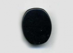 Acrylic Oval Flat Bead Black 18x15mm (1 piece)
