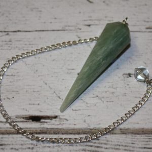 E3. Aventurine Point Pendulum with Clear Quartz Bead