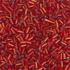 BGL1-43 3mm Miyuki Bugle Seed Bead S/L Flame Red