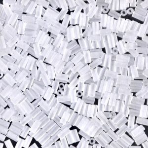 BGL1-131F 3mm Matte Tr Crystal Miyuki Bugle Bead