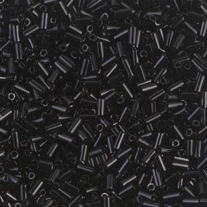 BGL1-401 3mm Black Miyuki Bugle Bead